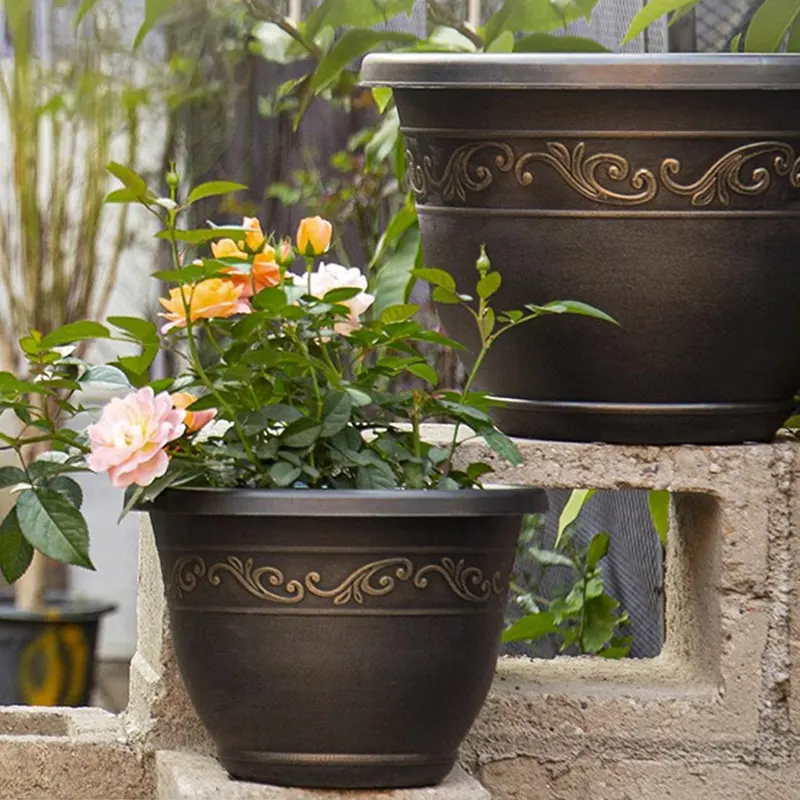 Vintage Copper-Style Planter