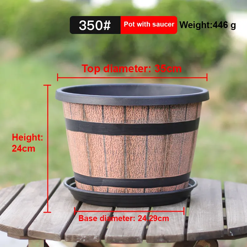 Vintage Barrel Planter - Image 6