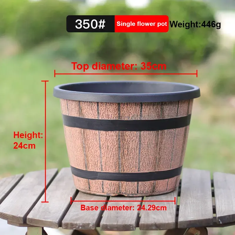 Vintage Barrel Planter - Image 9
