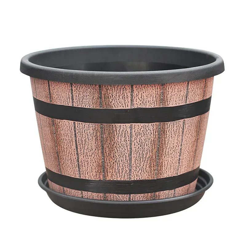 Vintage Barrel Planter - Image 2