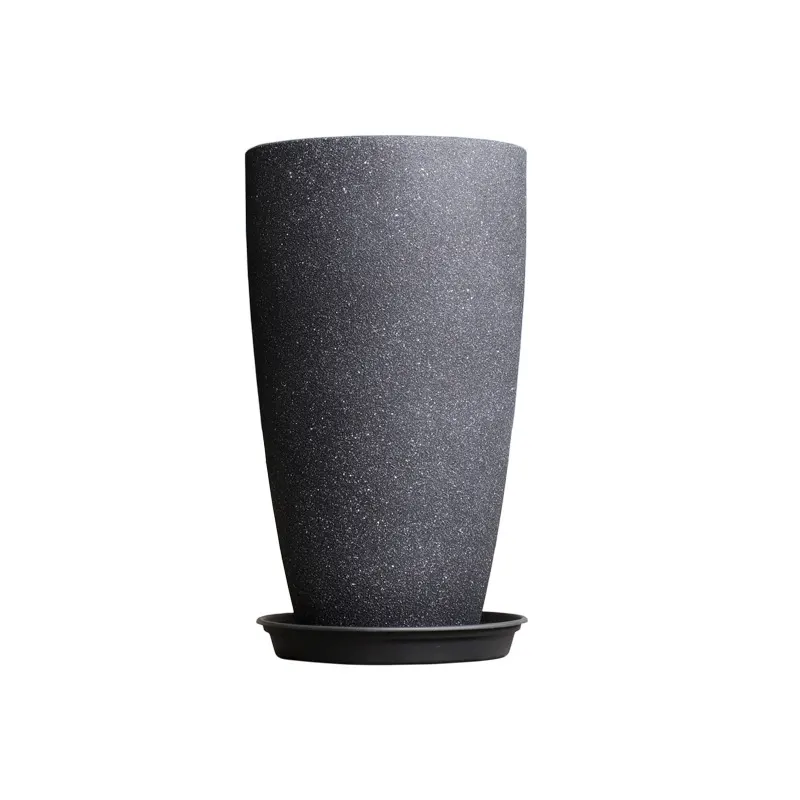 Matte Ceramic-Style Resin Planter - Image 4