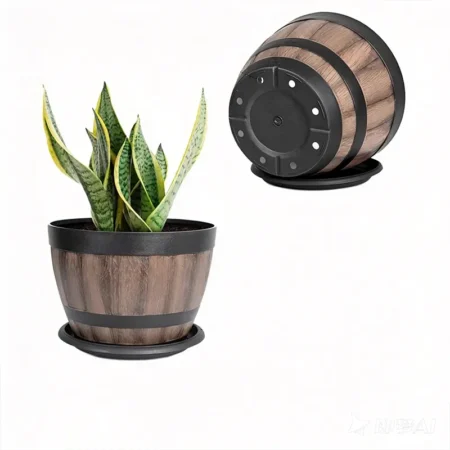 Outdoor Barrel Style Planter