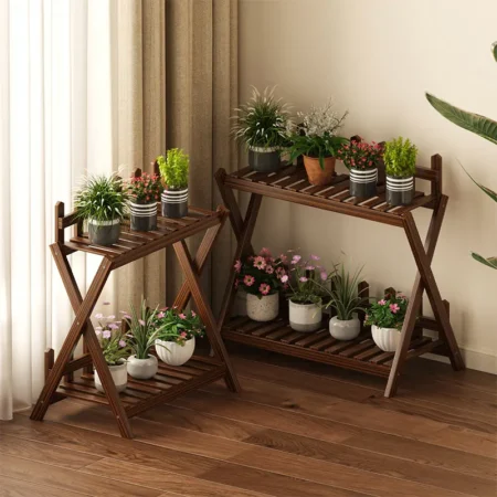 Solid Wood Multi-Tier Indoor Plant Stand