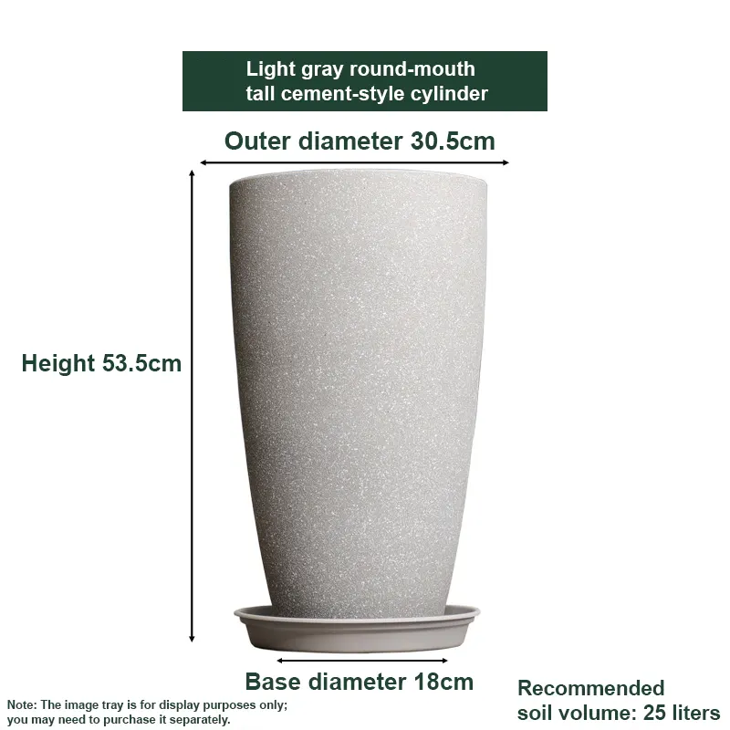 Matte Ceramic-Style Resin Planter - Image 5