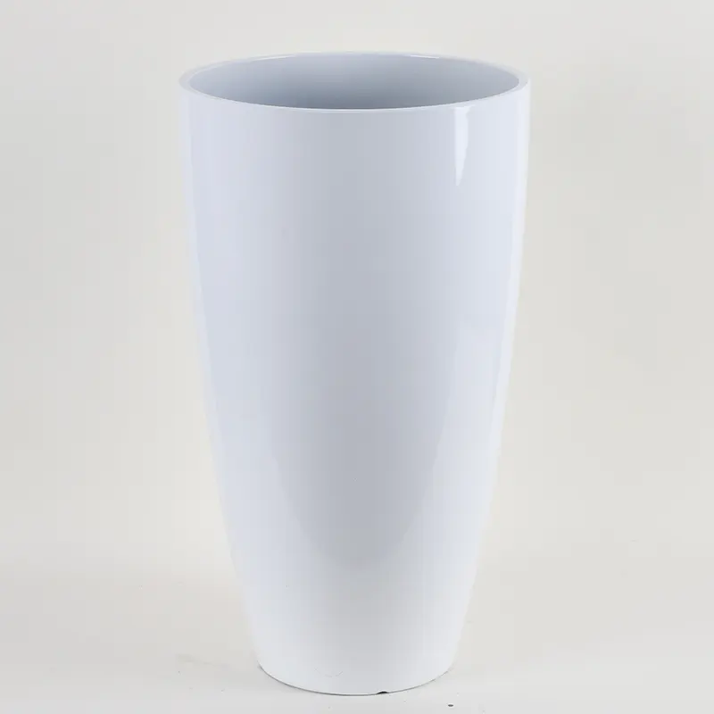 Glossy Ceramic-Style Resin Planter - Image 4