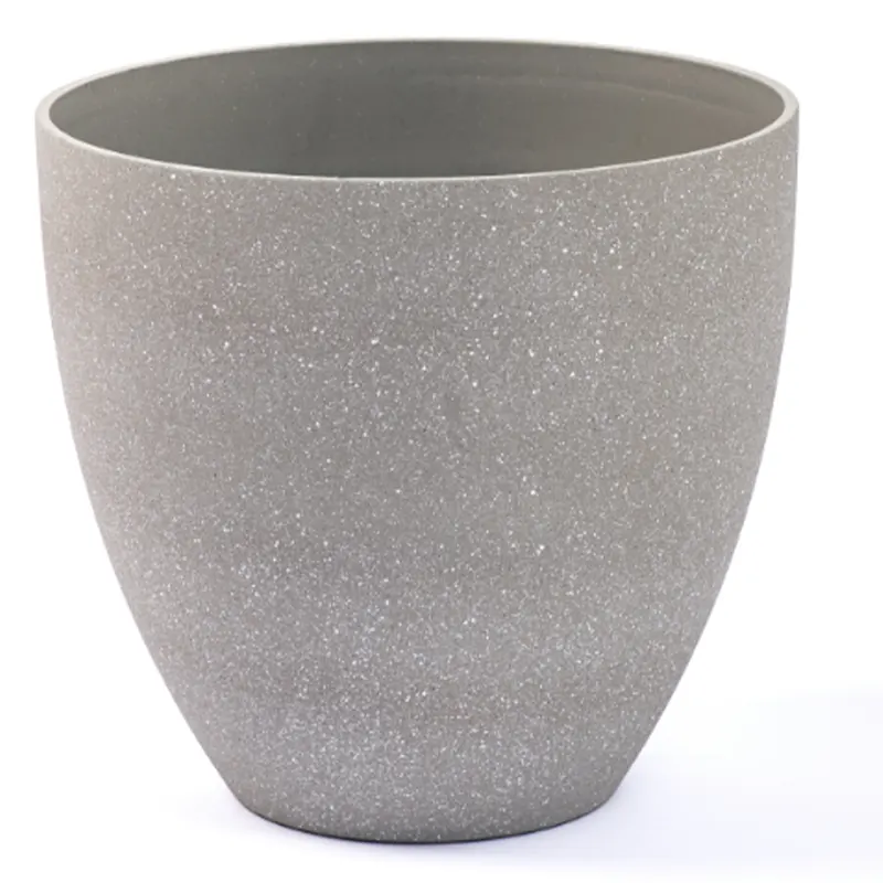 Glossy Ceramic-Style Resin Planter - Image 2